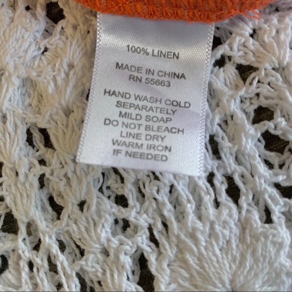 FOR CYNTHY BURNT ORANGE LINEN HOODED TUNIC TOP COVER UP - Picture 11 of 14